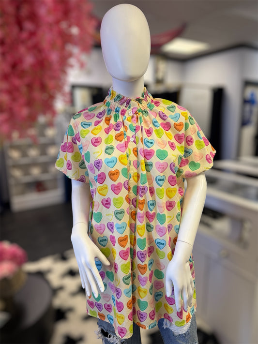 Candy Heart Top Xtra Large