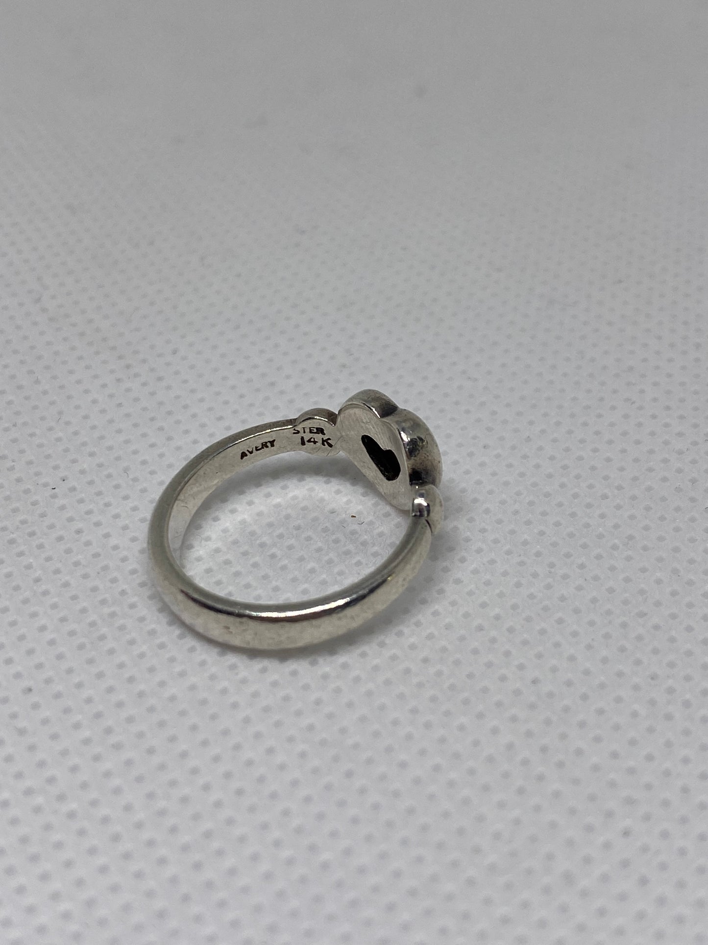 James Avery Retired Silver and Gold True Heart Ring Size 5