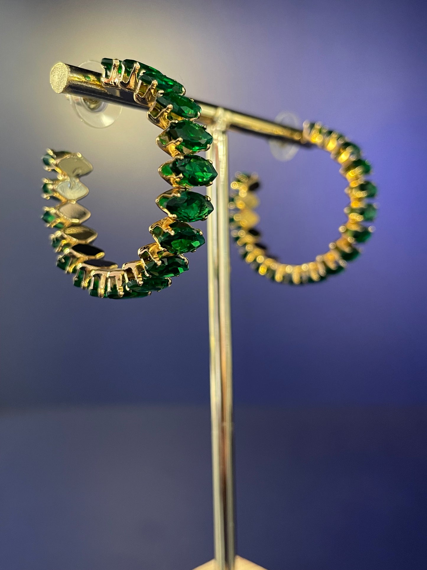 Emerald Gold Hoop