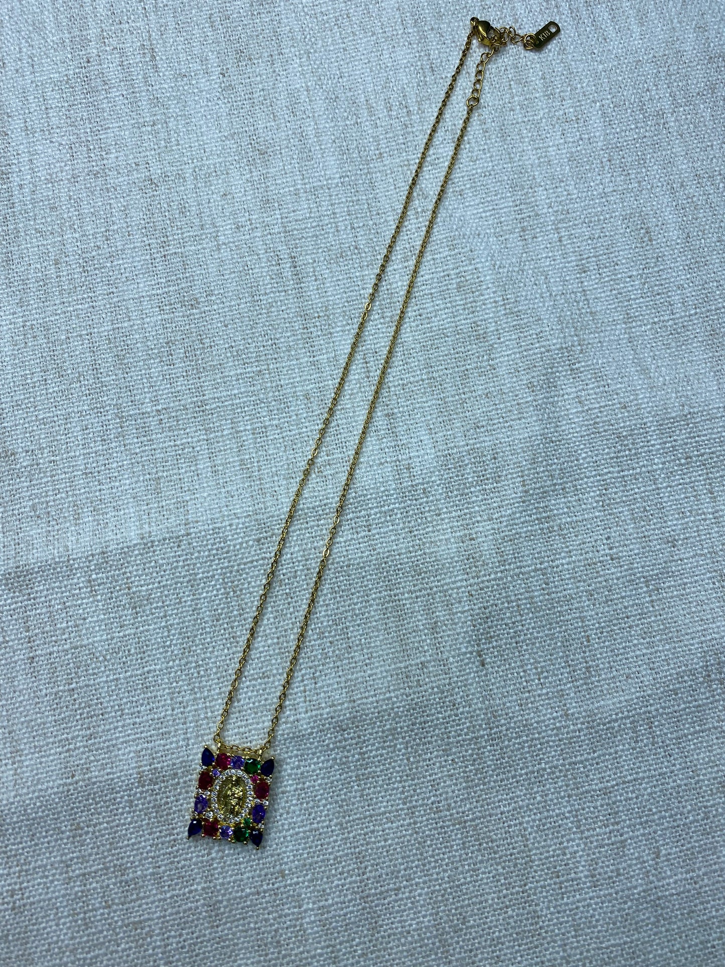 Colorful Mother Mary Necklace