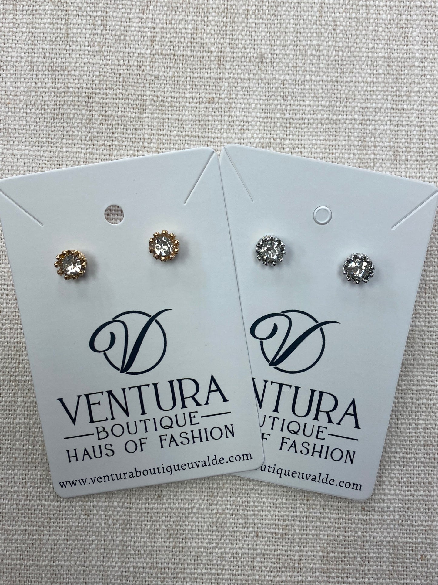 Stone Stud Earrings