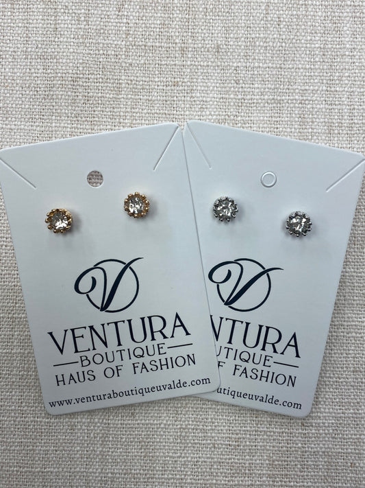 Stone Stud Earrings