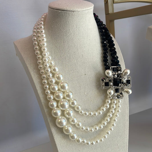 Queen Mary Beaded Multi Strand Necklace