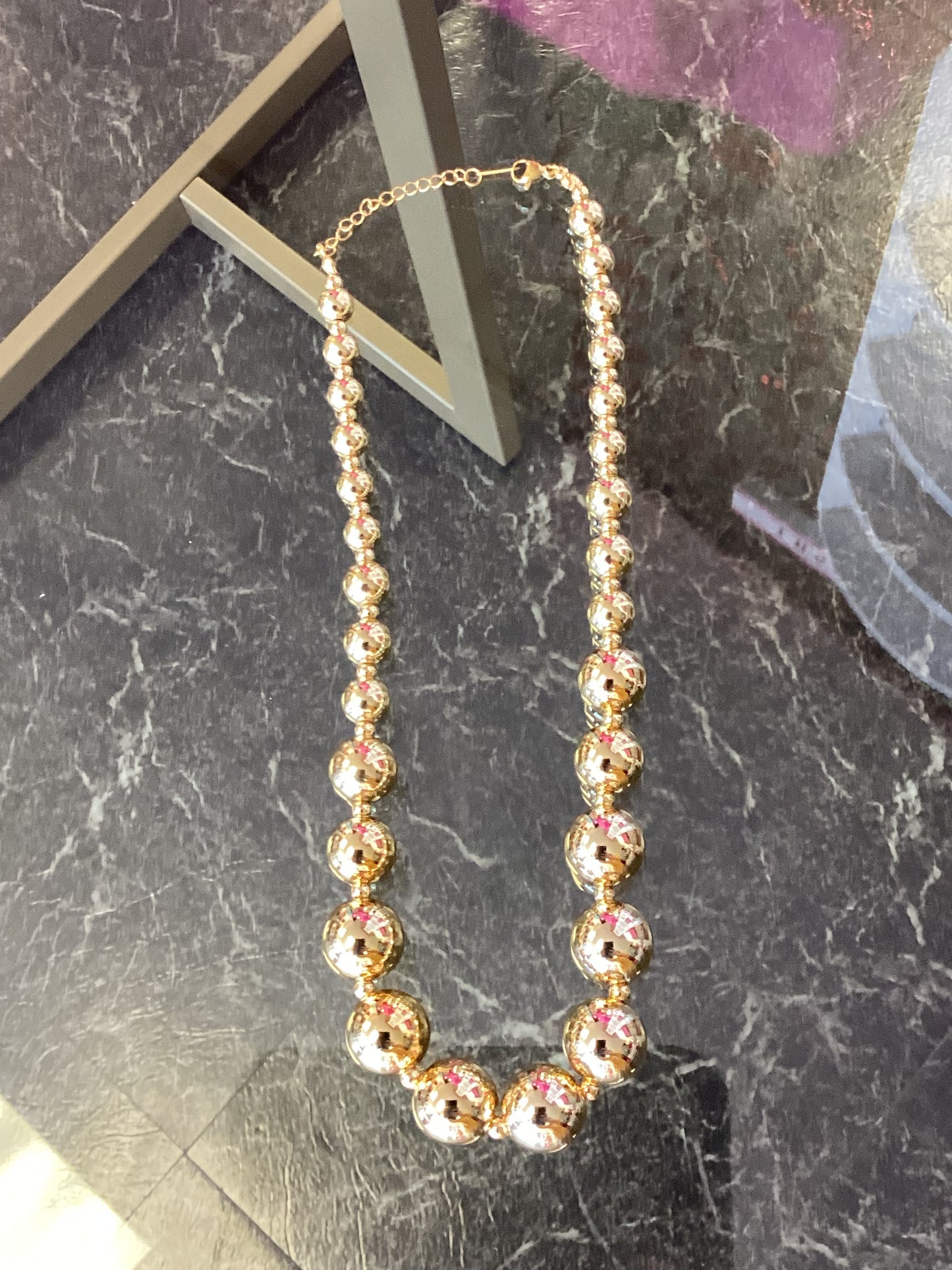 Gold Bead Necklace