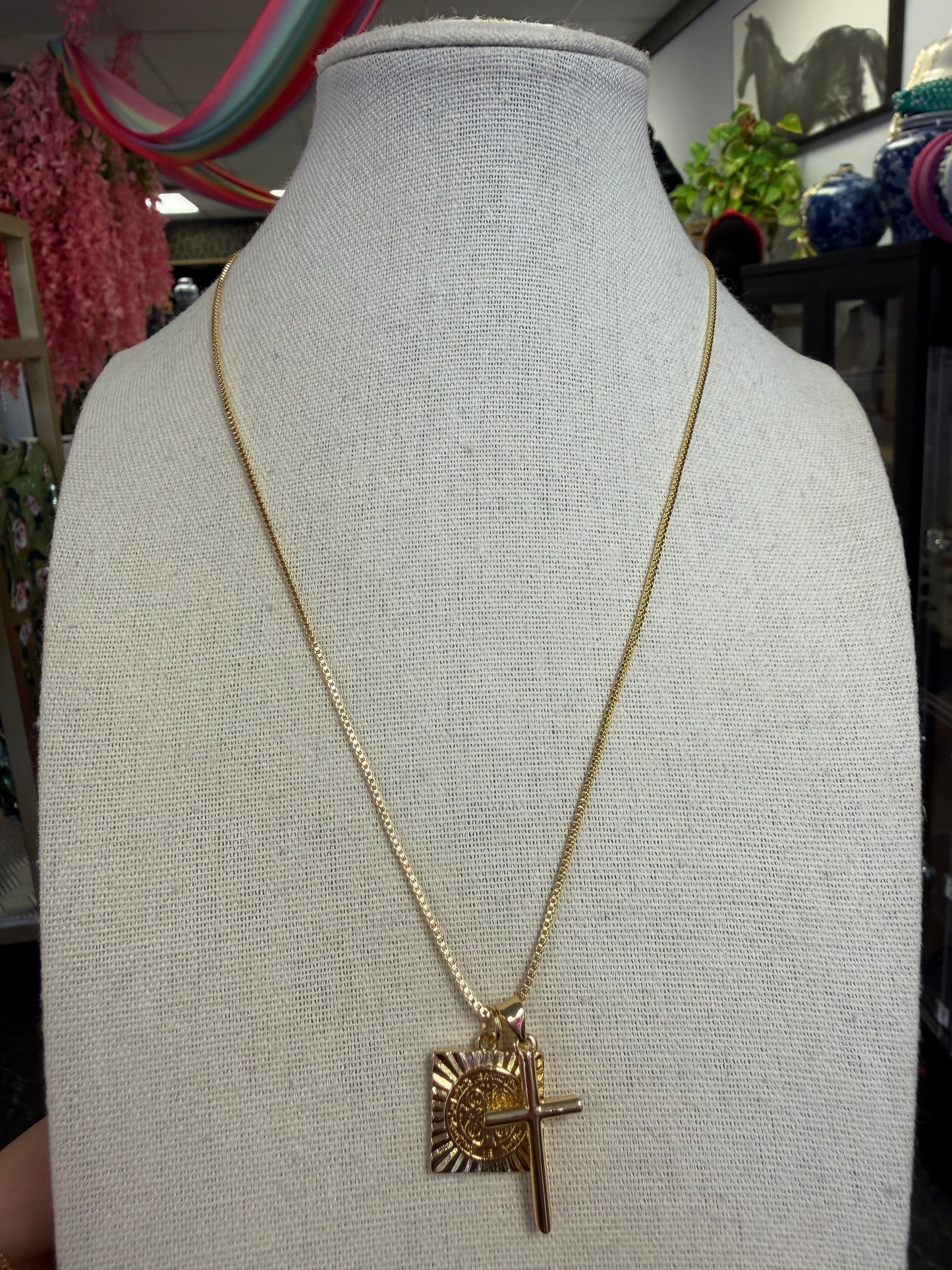 Gold Saint Benedict Necklaces