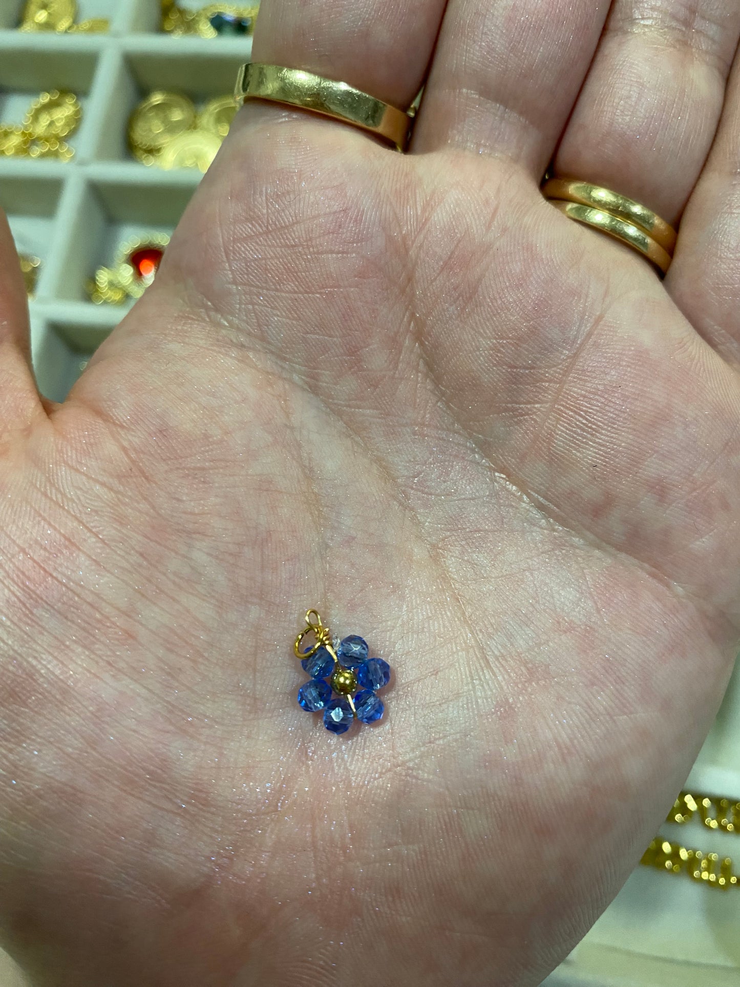 Beaded Flower Charm