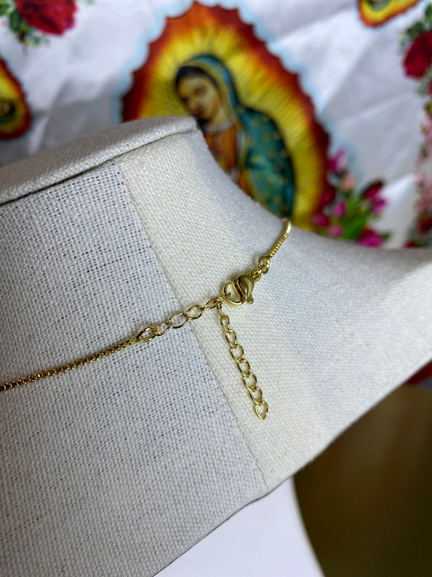 Gold Saint Benedict Cross Dainty Necklace