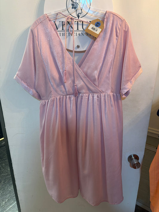 Satin Effect Kimono Style Dress