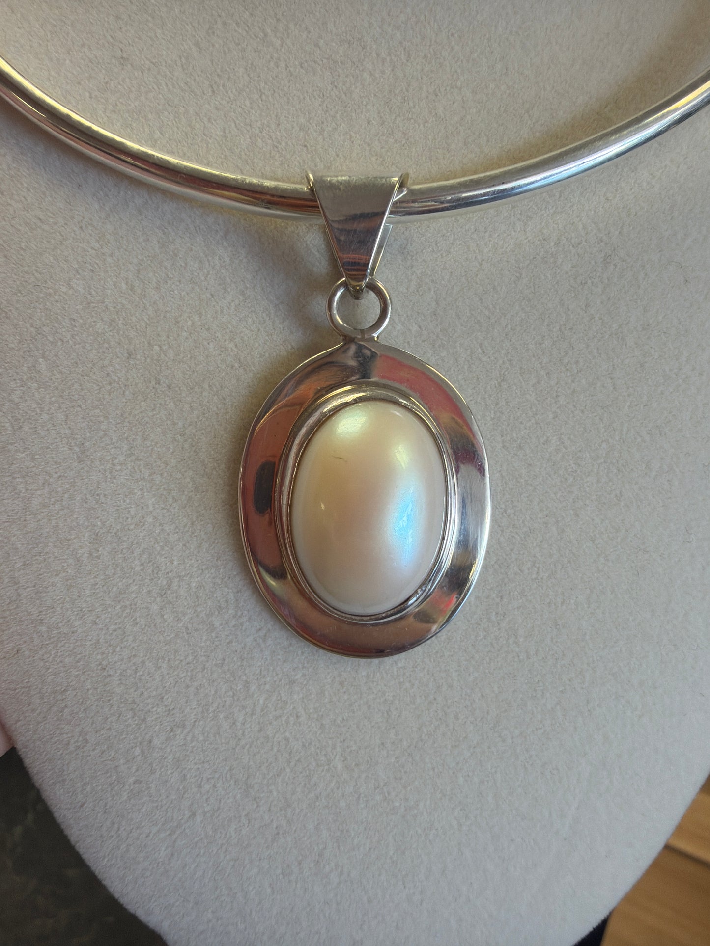 Sterling Silver Pearl Pendant