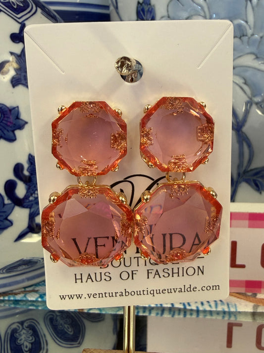 Pink Bubble Stud Earrings