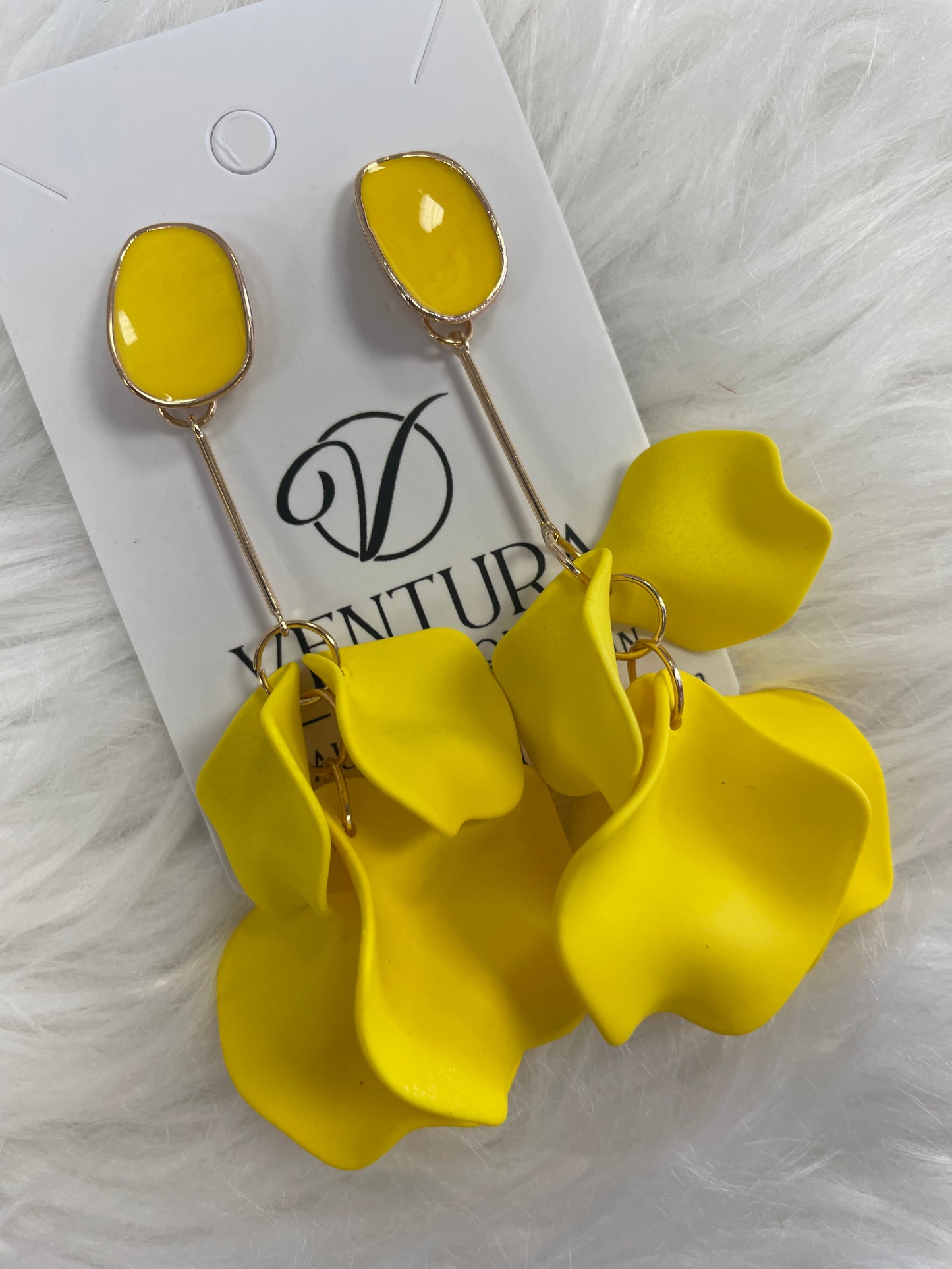 Yellow Drop Earrings