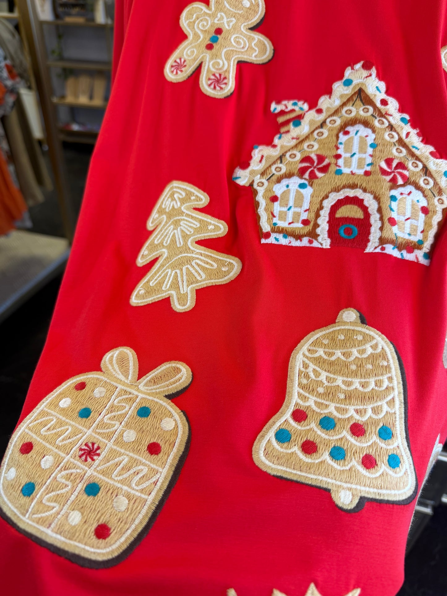 Holiday Red Premium Embroidery Shirt 3X