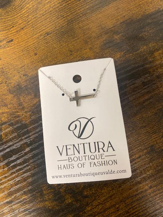 Stainless Steel Cross Dainty Necklace