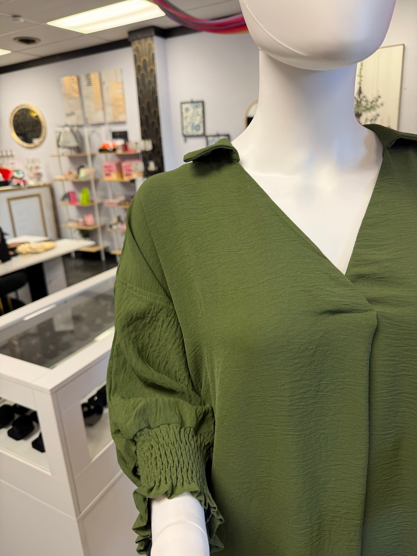 Olive Green Oversized Dress