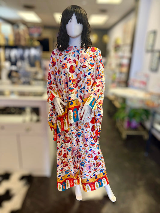 Floral Silk Like 2 Piece Set AMAZING!!!