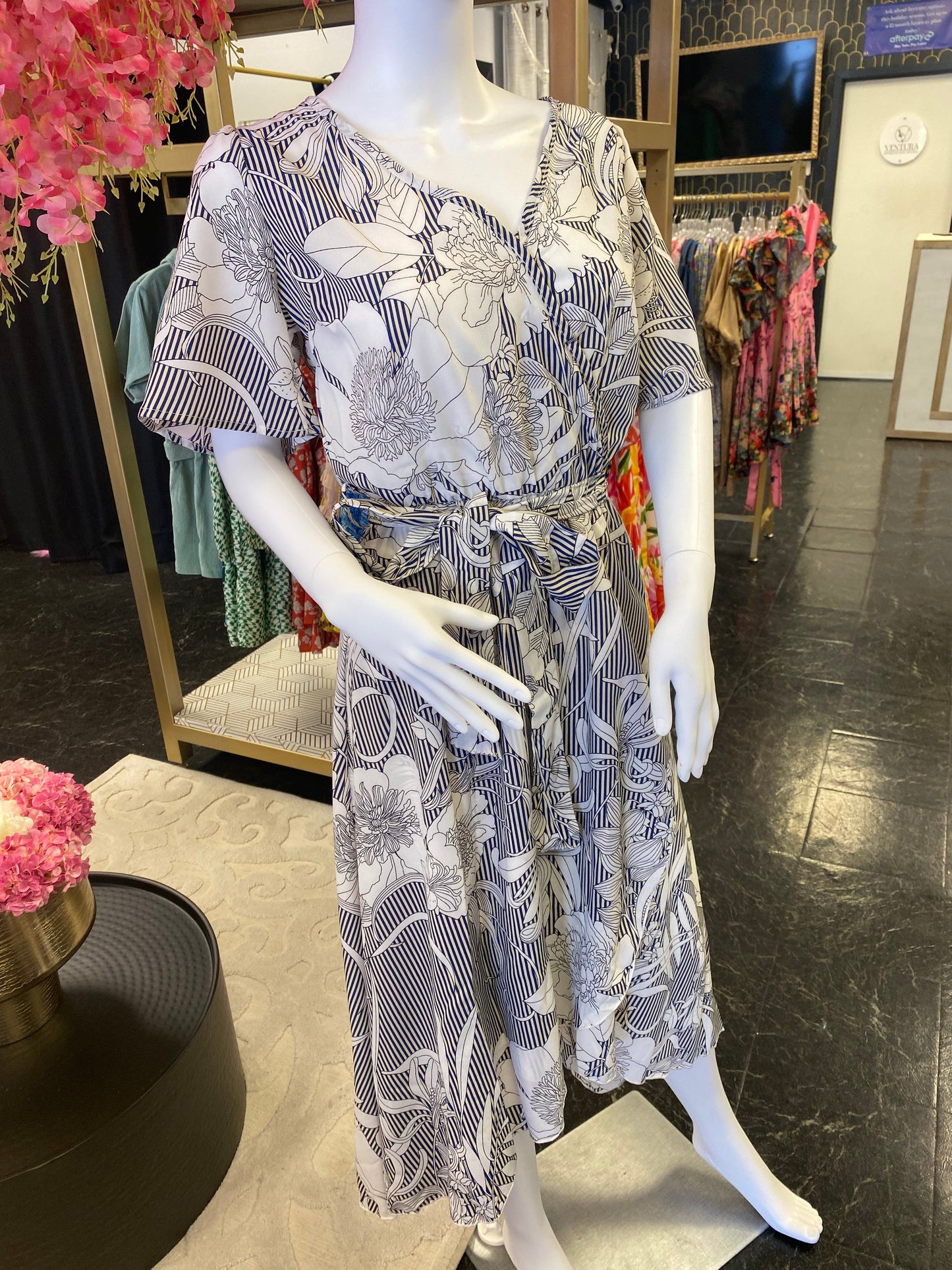 High Low Floral Tie Dress