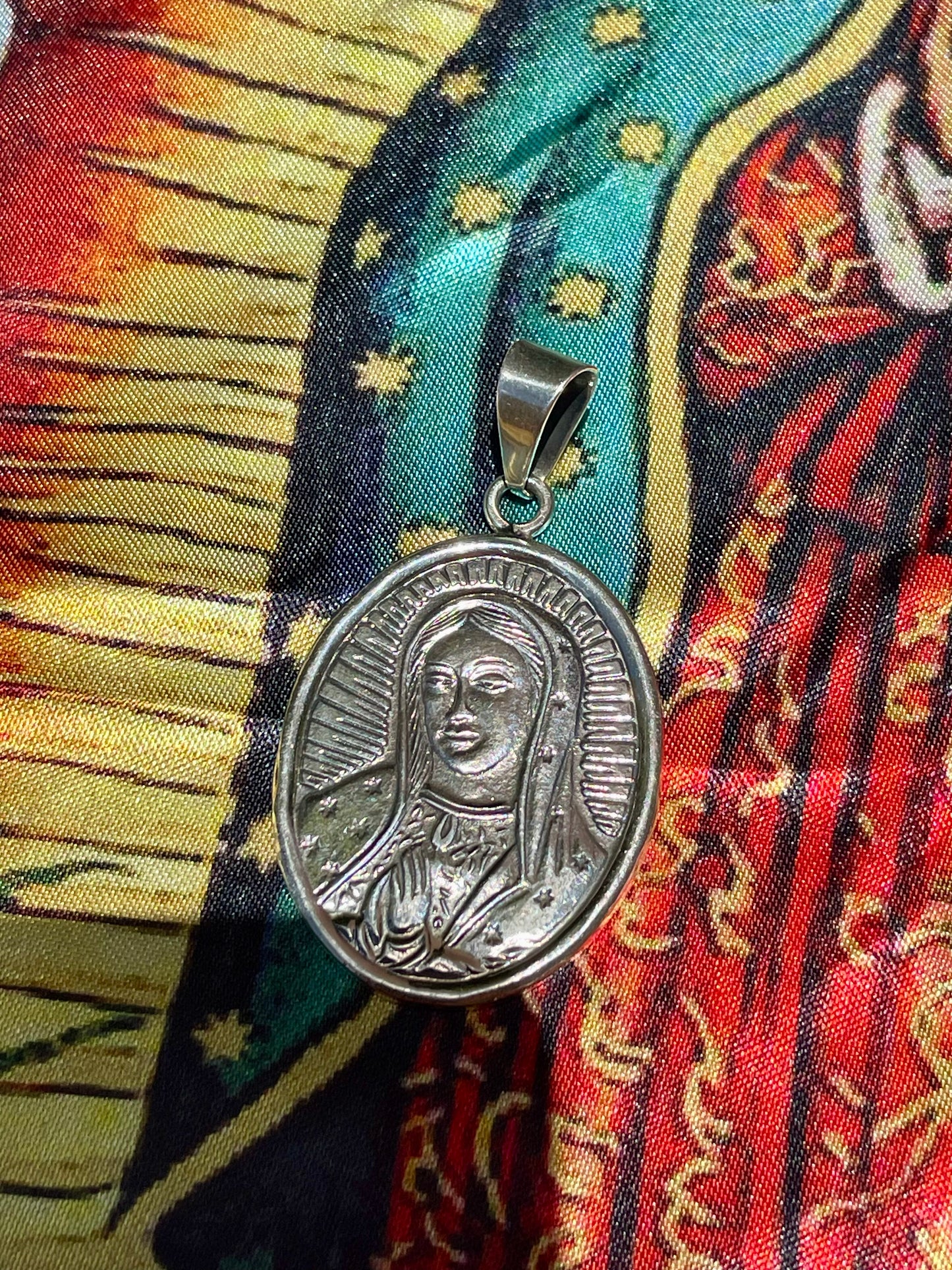 Praying Our Lady Sterling Silver Pendants