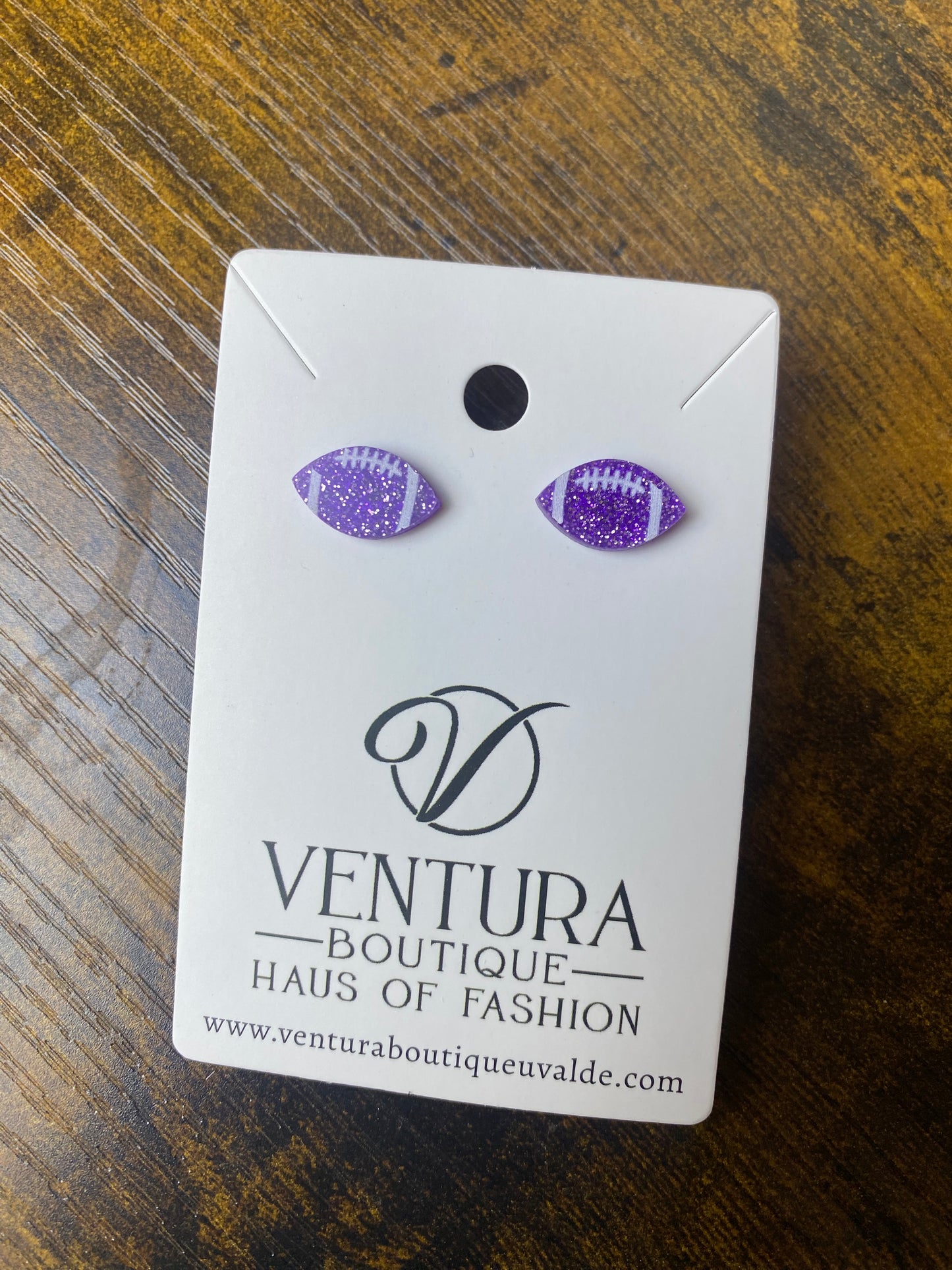 Sparkle Football Stud Earrings (6 colors)