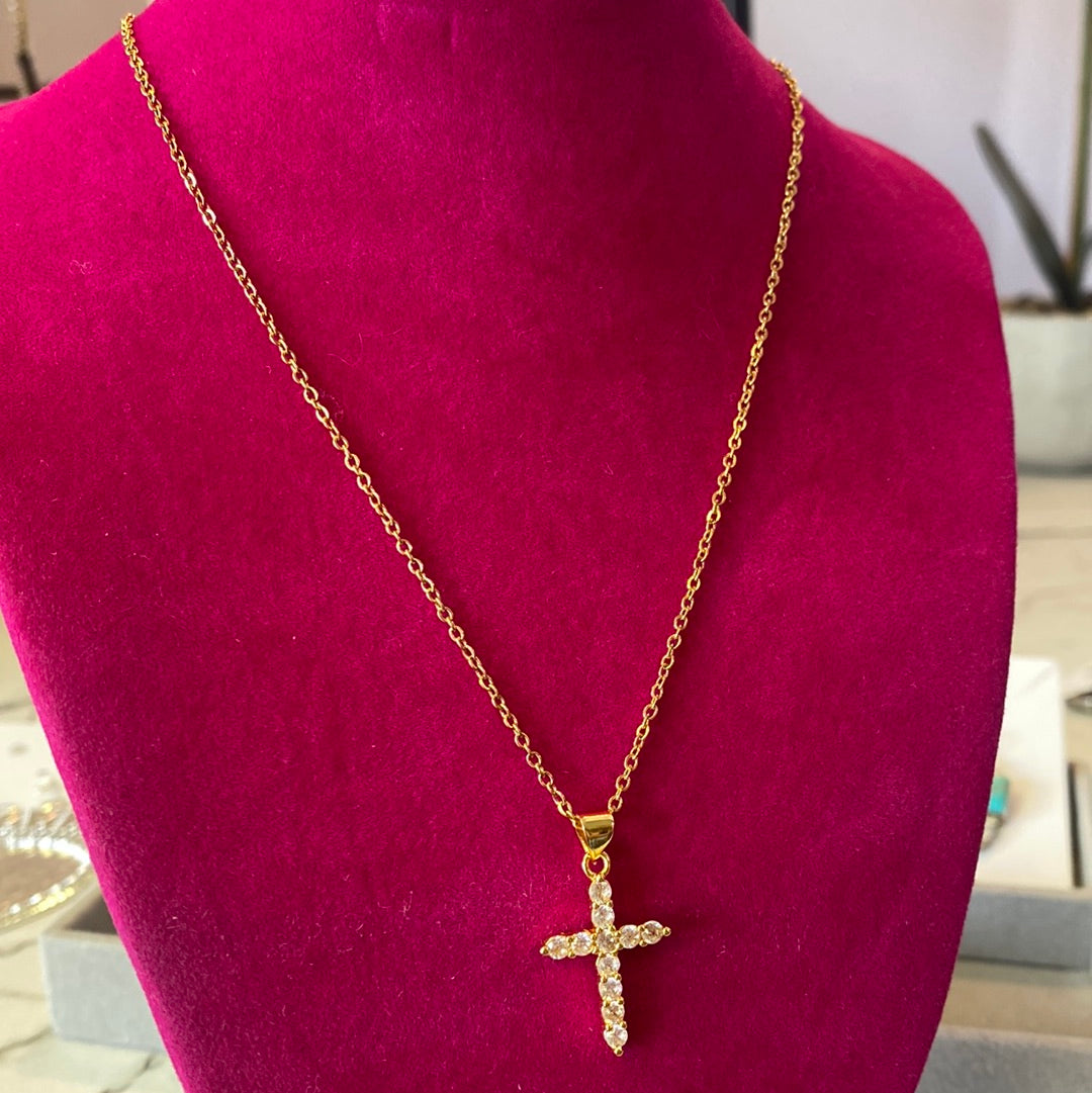 Crystal Cross Necklace