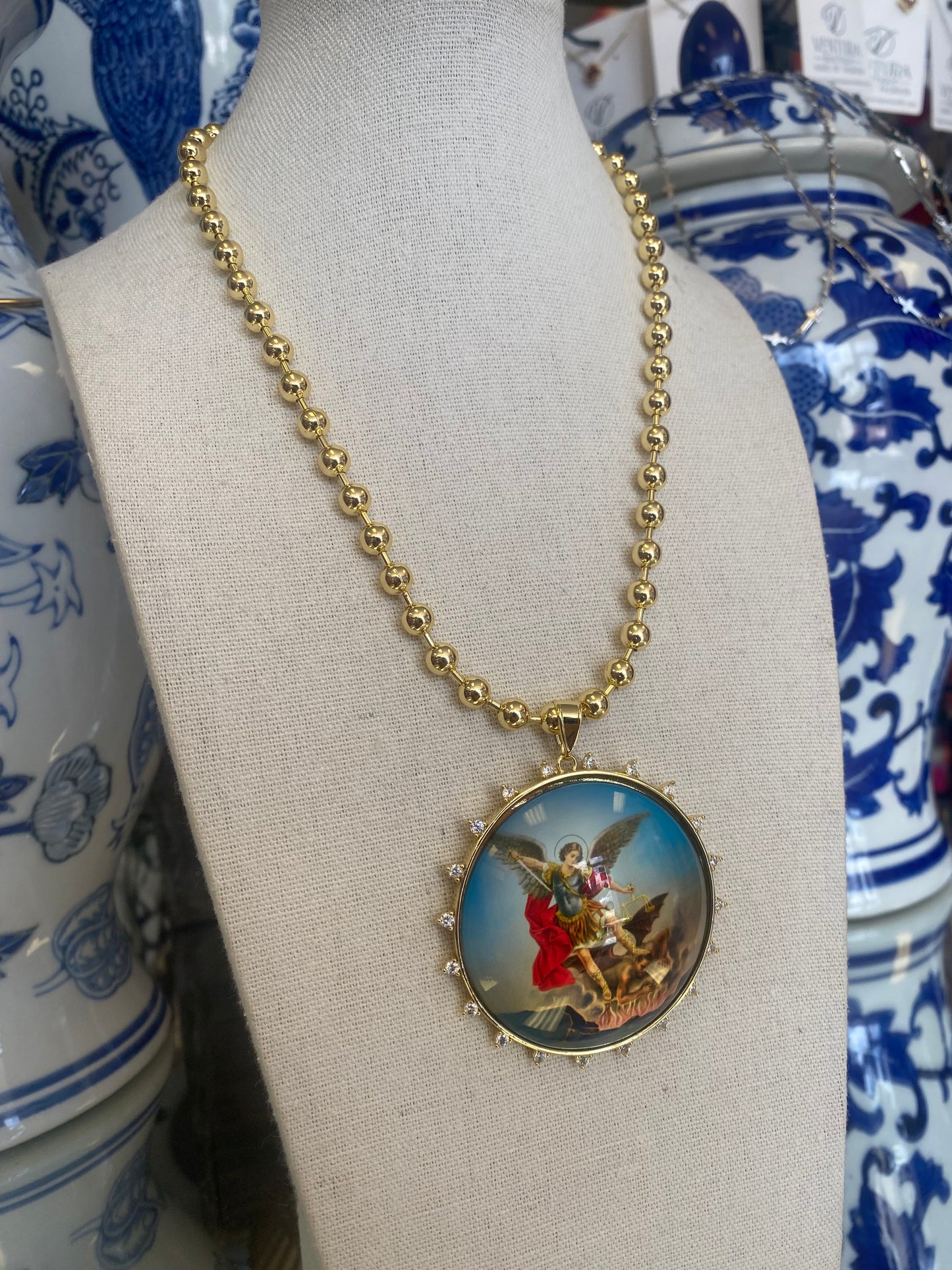 Religious Ball Chain Huge Pendants Necklaces