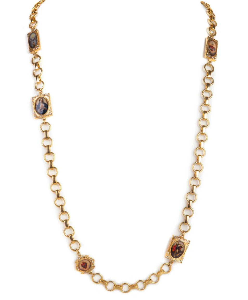 Retablo Chain of Framed Charms