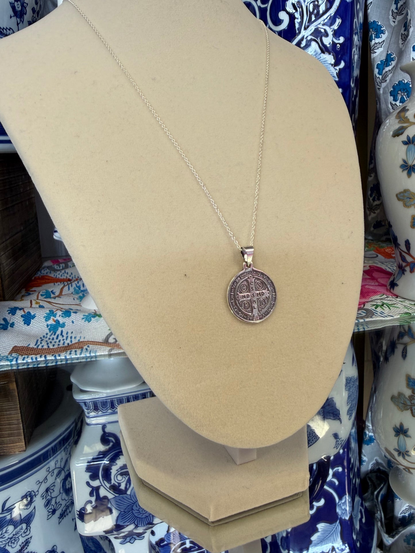 Sterling Silver Saint Benedict Pendant