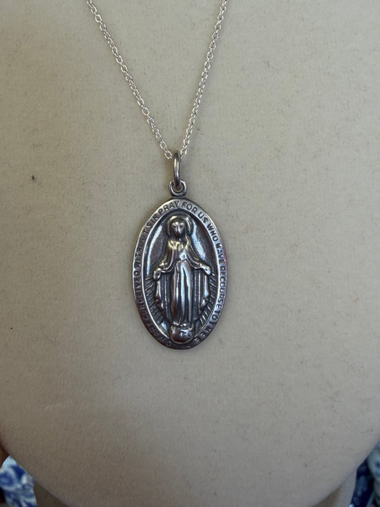Sterling Silver Virgin Mary Charm