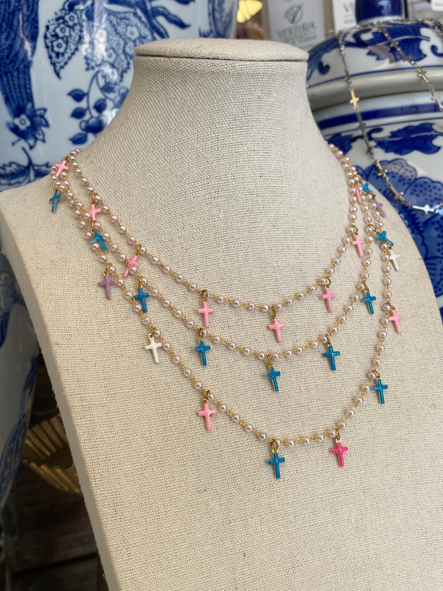 Multi Cross Necklace (one strand)