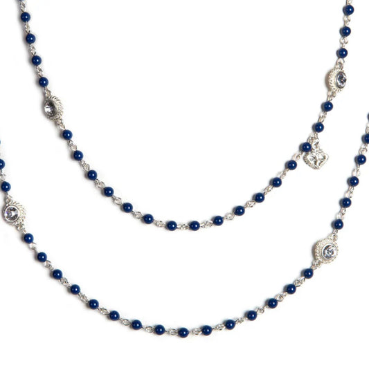 Wrap - 4mm Pearl Dark Lapis