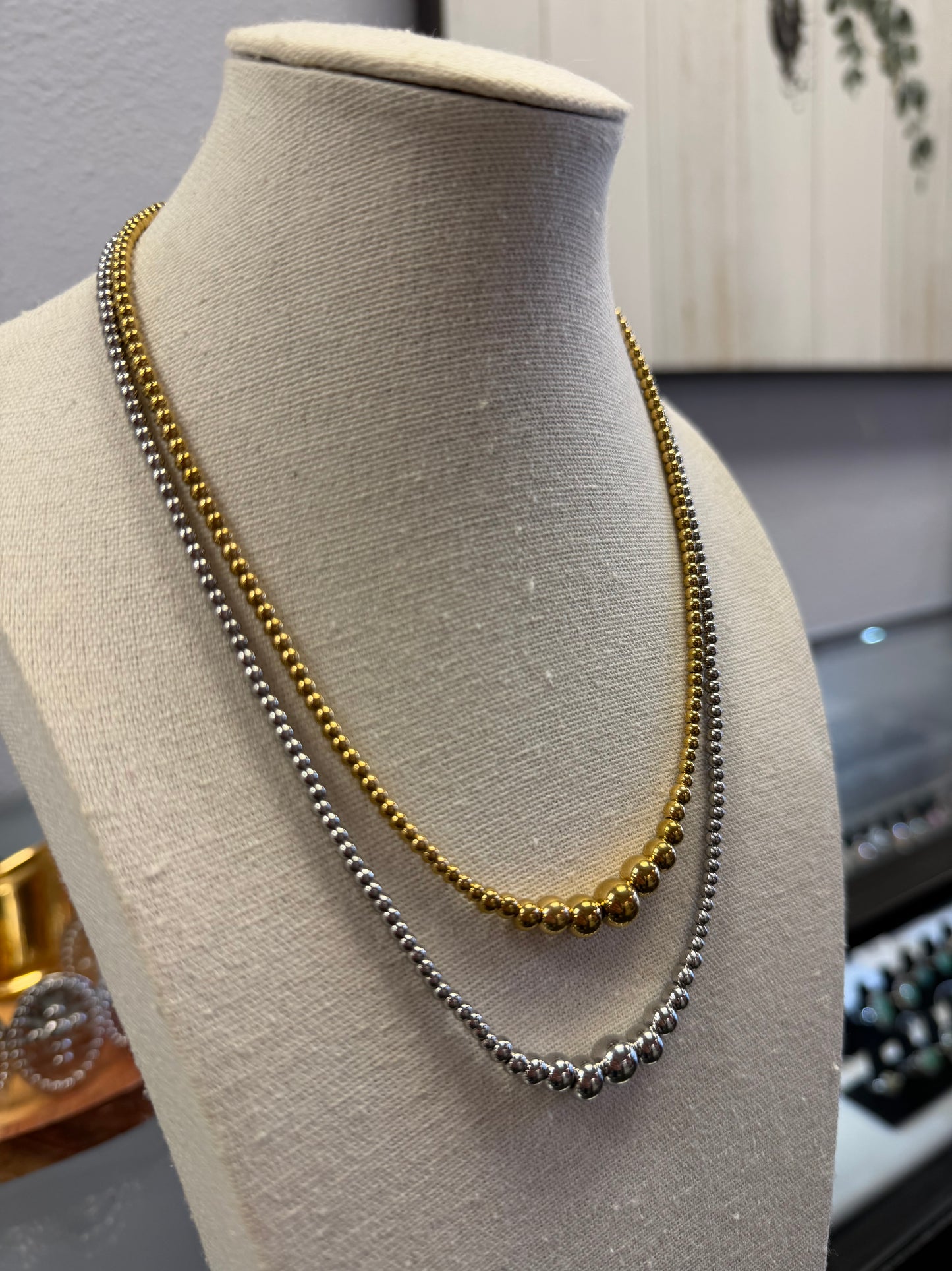 Stainless Beaded Graduation Necklaces