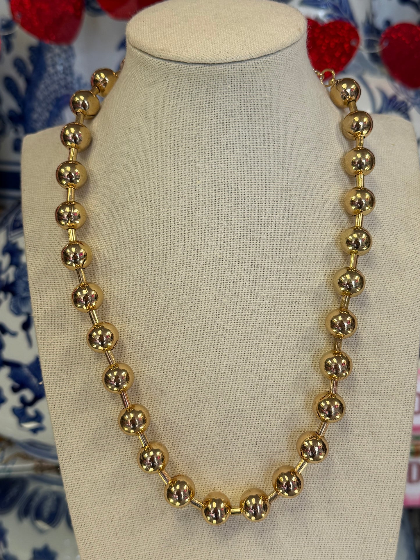 Gold Beaded Necklace