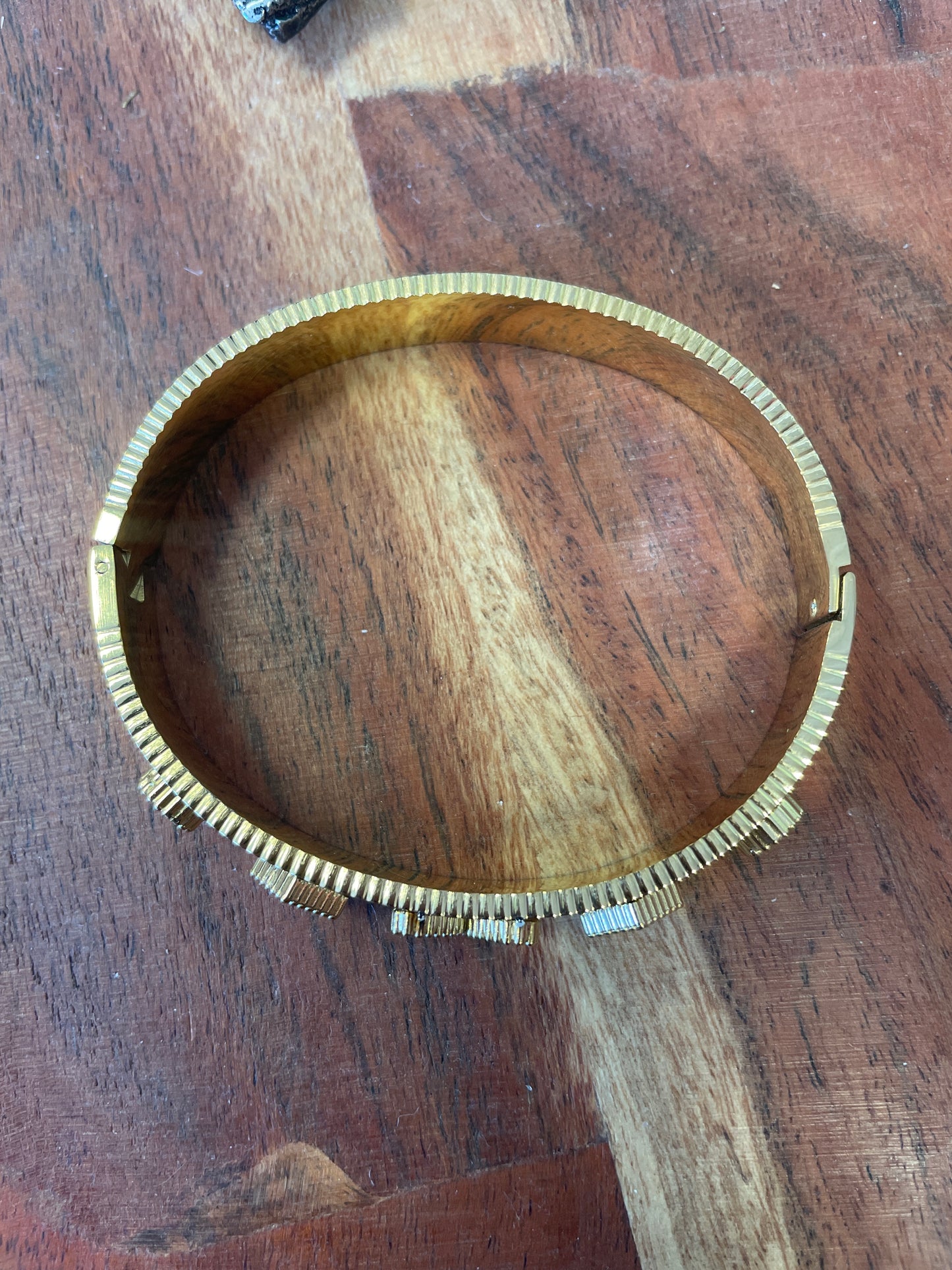 Stainless Gold Plated Crush Blue Butterfly Bracelet