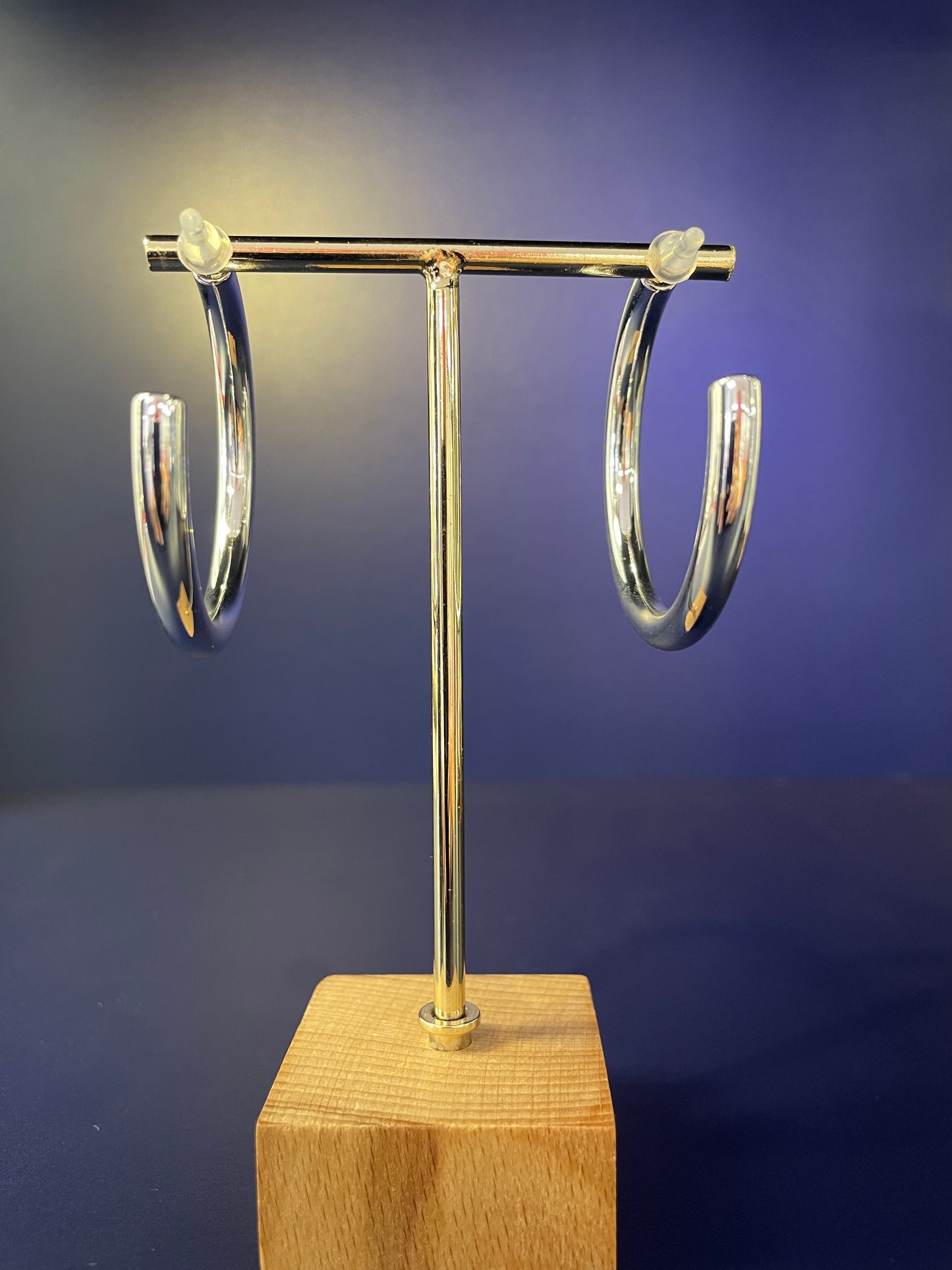 Classic Large Silver Hoop Earrings