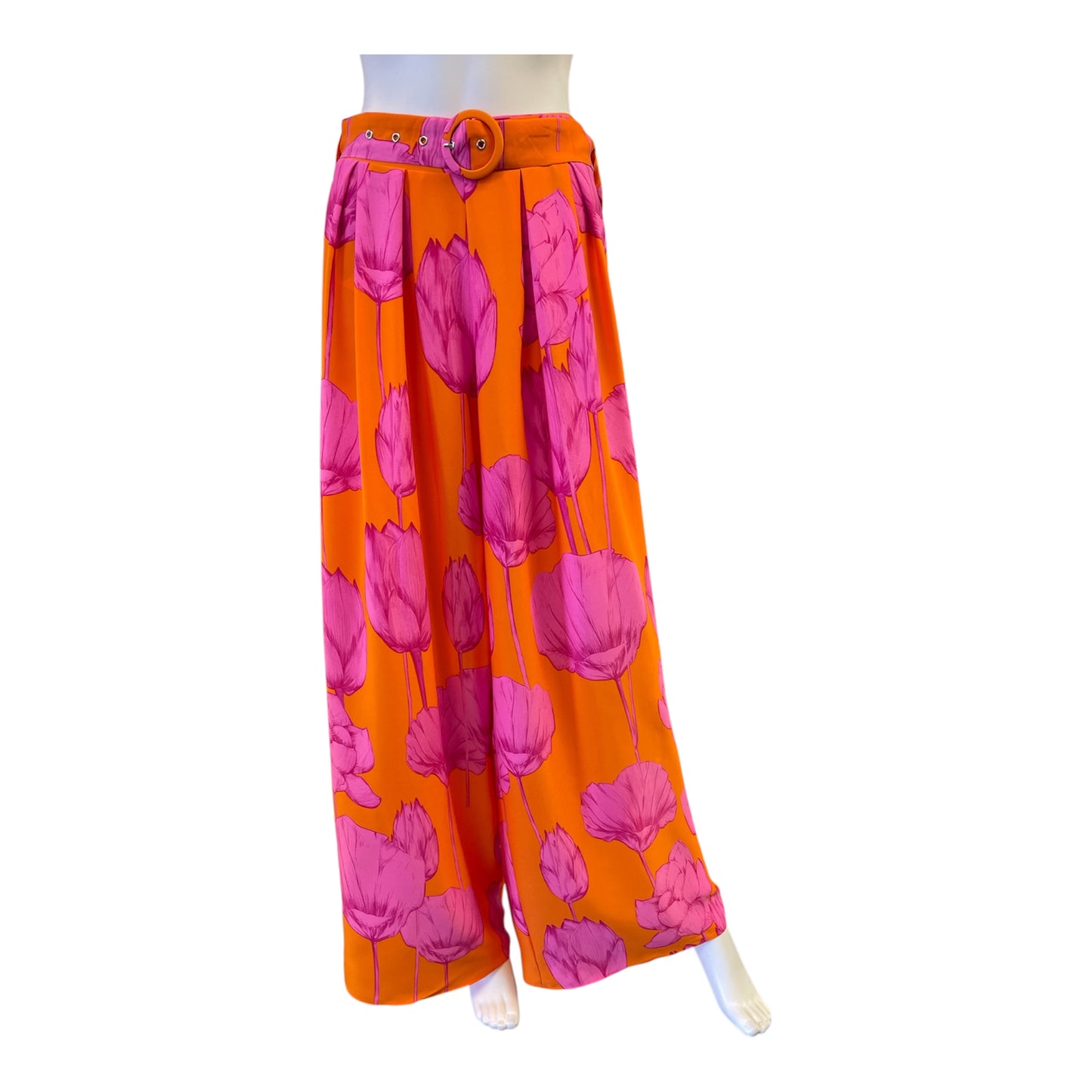 Elastic Waist Front Pocket Floral Boho Pants
