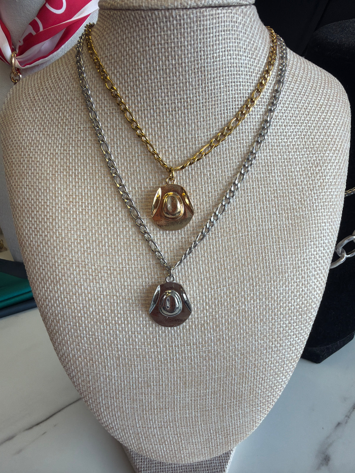 Fashion Cowboy Hat Necklace