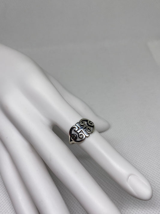 James Avery Scroll Cross Ring Size 5.5