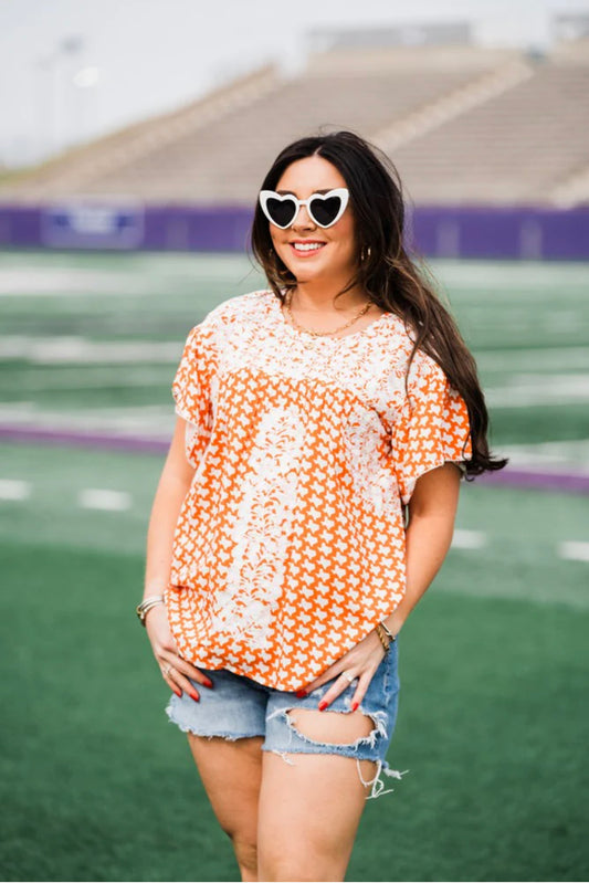 State Of Mind Top Orange