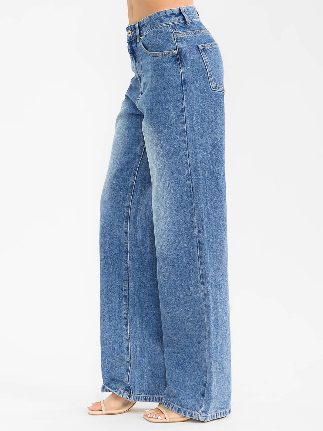 Straight Leg Denim Pants