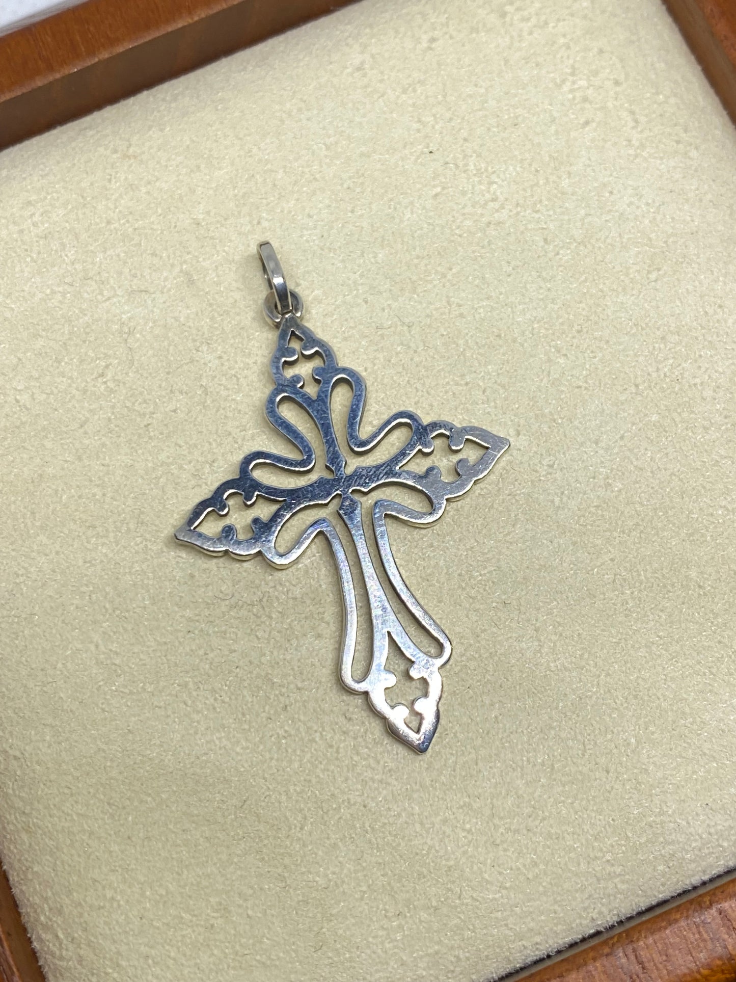 James Avery Retired St. Cecilia Cross Pendant Medium