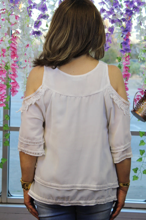 White Top With Embroidery