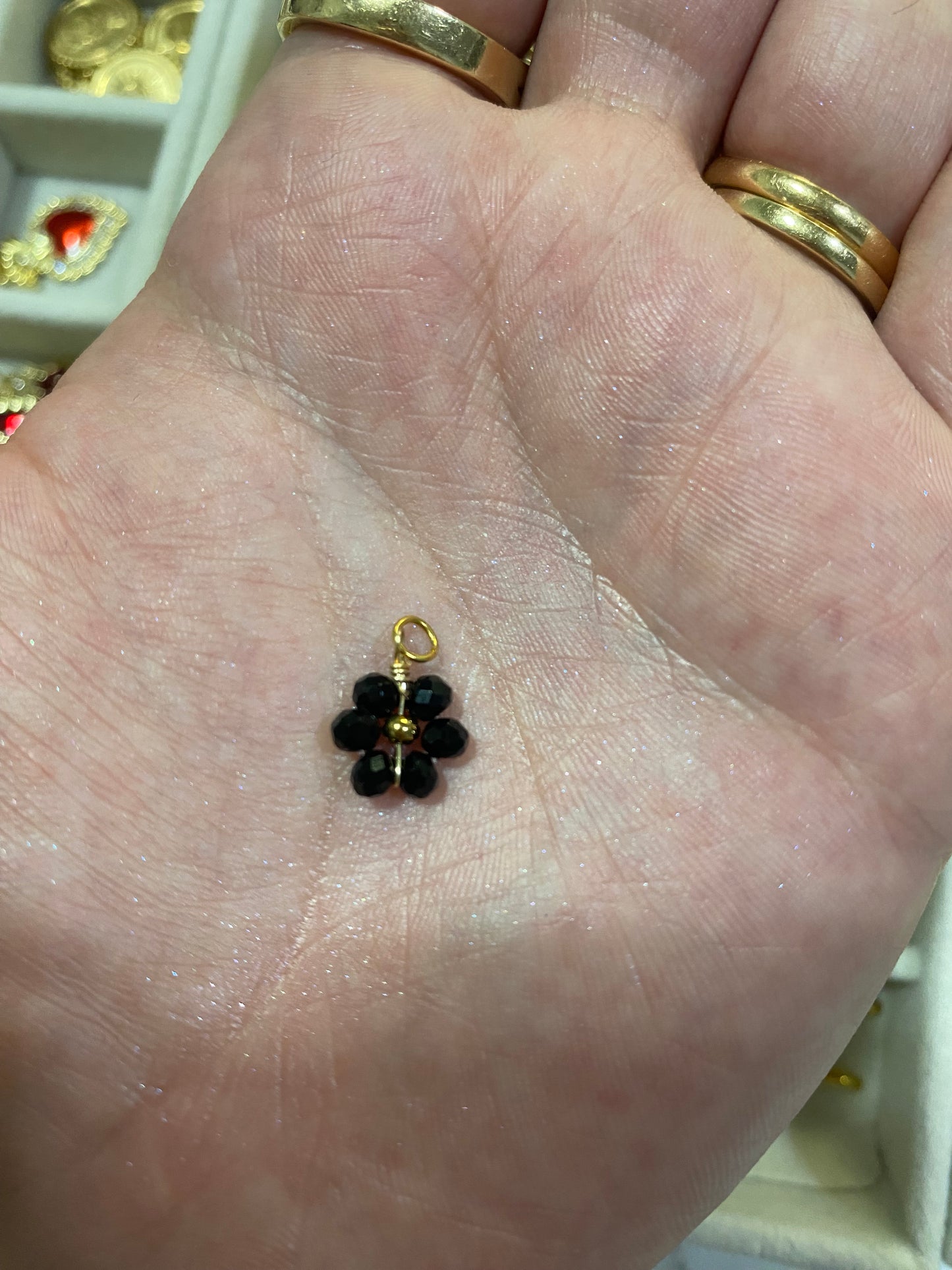 Beaded Flower Charm