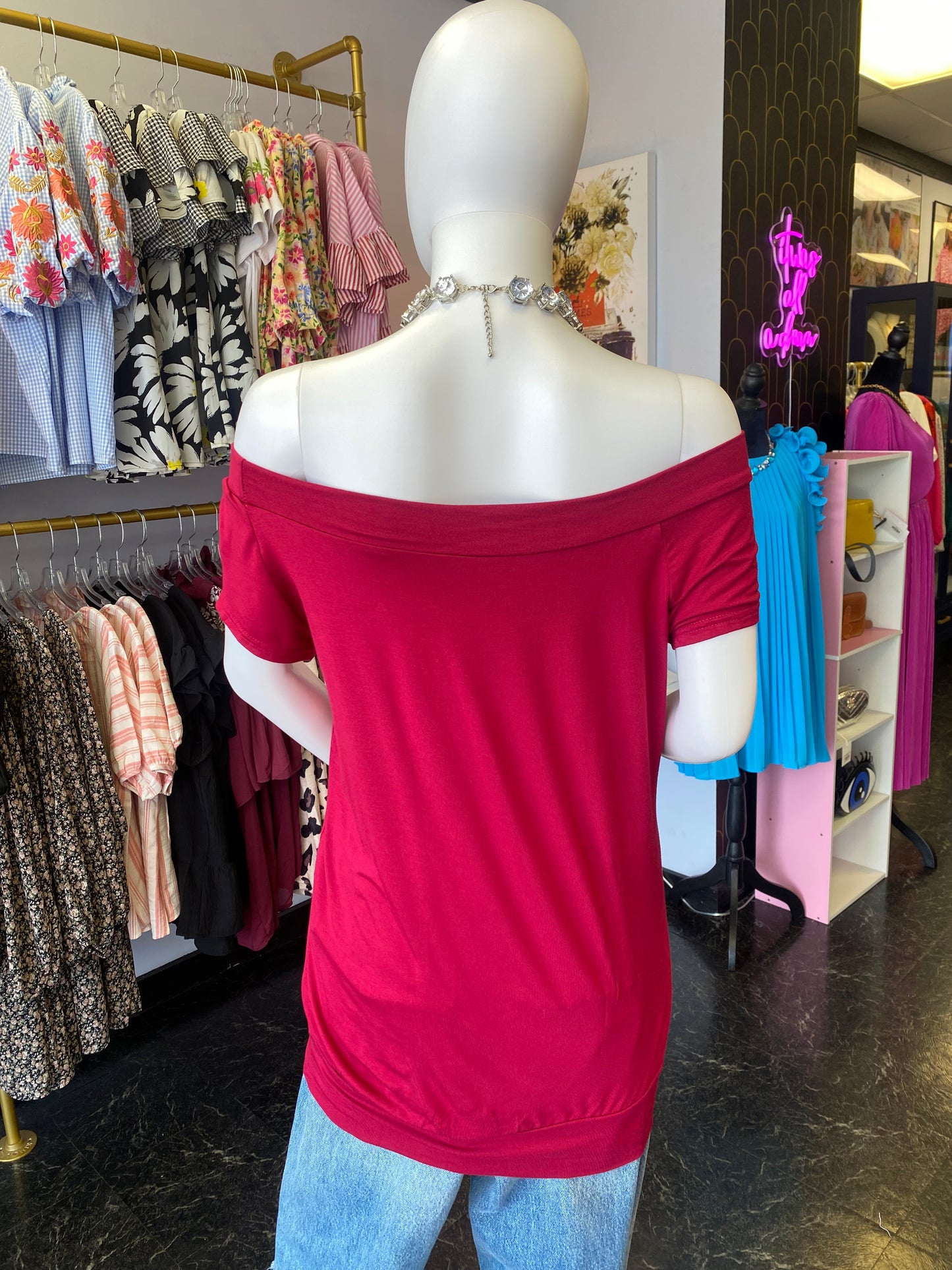 Short Sleeve Shoulder Top