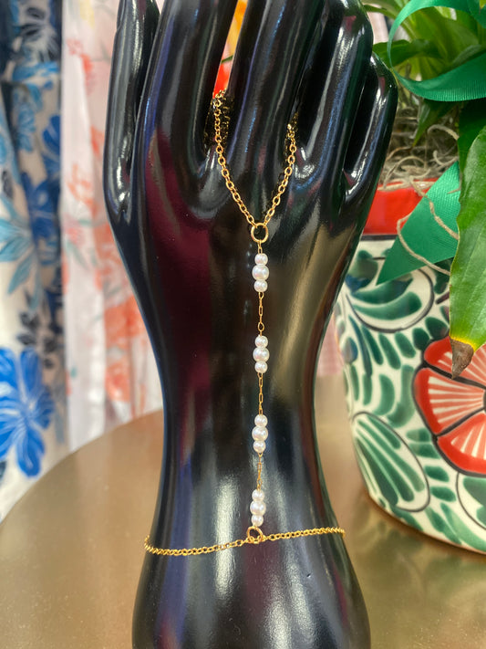 Stainless Gold Plated Hand Chain