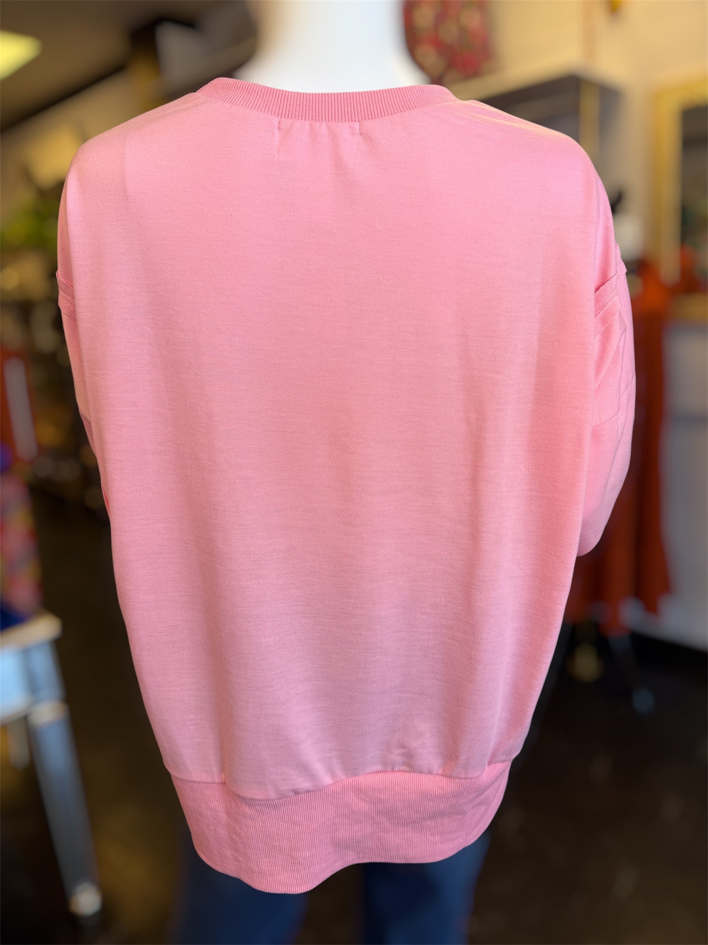 Christmas Lights Pink Sequin Sweatshirt