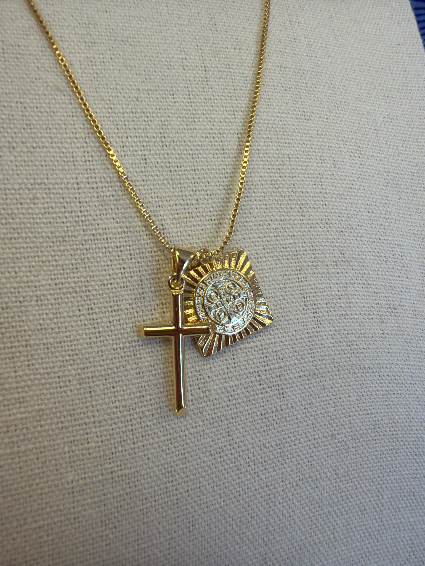 Muti Religious Charm Necklace Saint Benedict