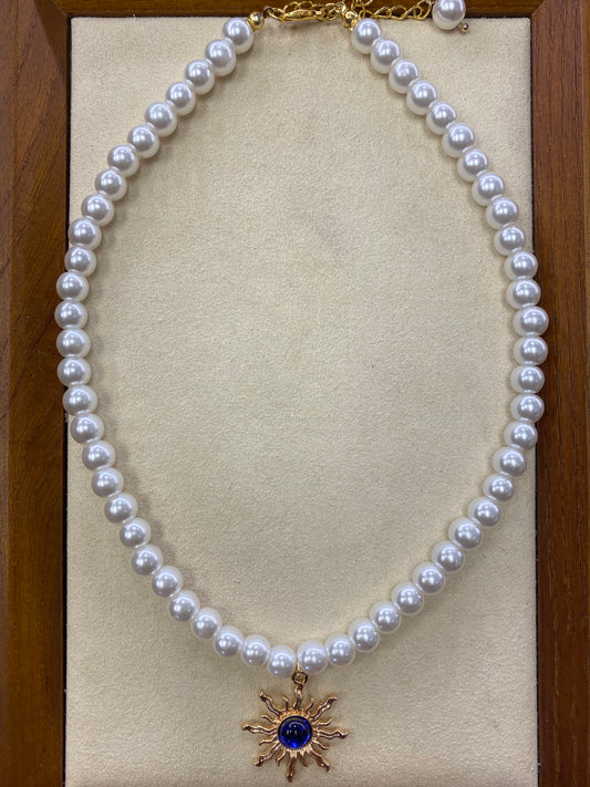 Pearl Sun Necklace