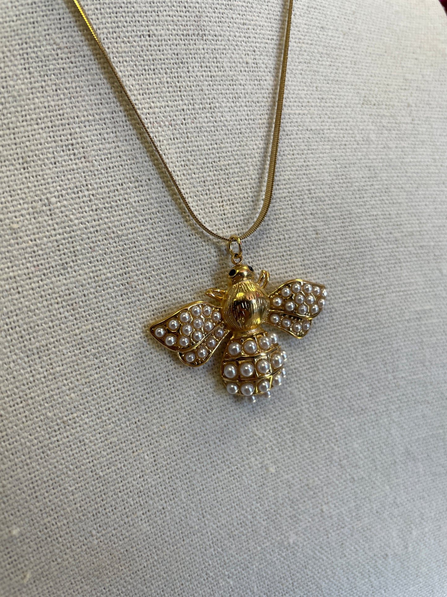 Gold Plated Bee Necklace