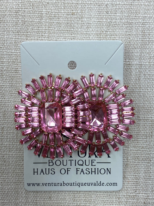 Pink Opulent Earrings