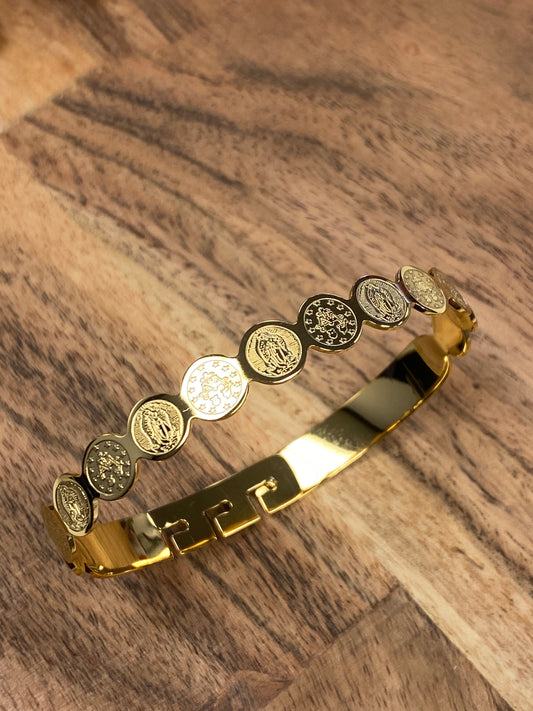 Gold Mother Mary Cuff