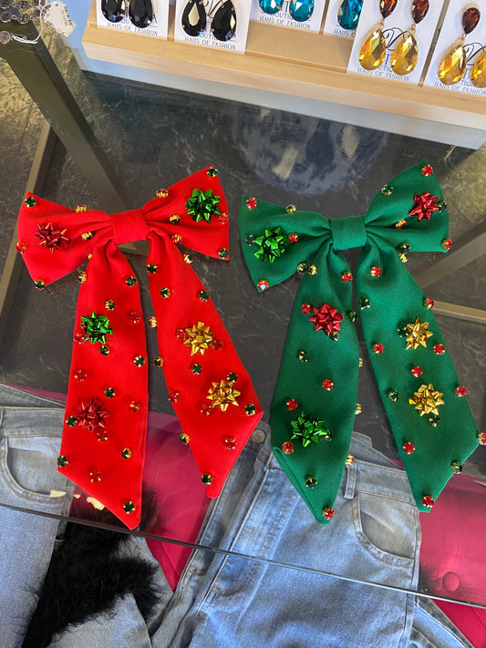 Sparkle Christmas Hair Bows